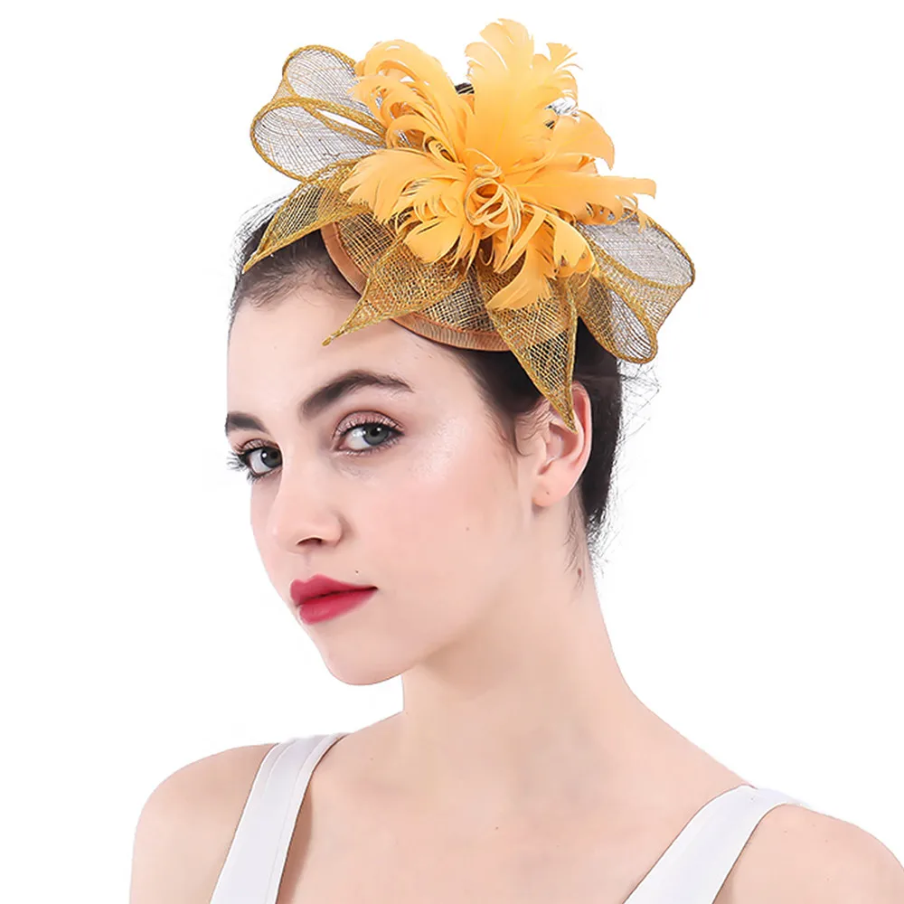 Brown Occasion Sinamay Fascinator Headwear Feather Flower Party Show Hair Accessories Millinery Cocktail Hats Or 17Colors MYQ360
Brown Occasion Sinamay Fascinator Headwear Feather Flower Party Show Hair Accessories Millinery Cocktail Hats Or 17Colors MYQ360