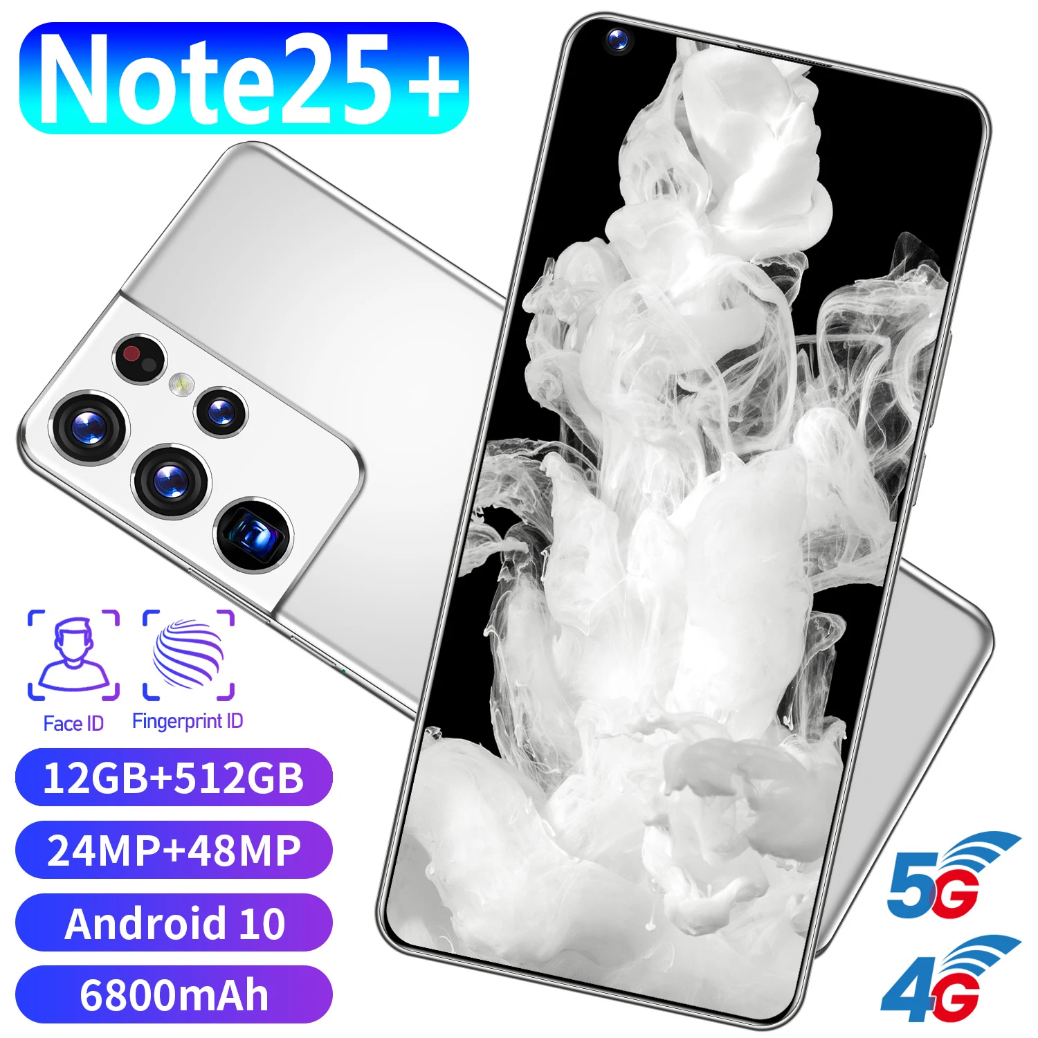 7.3 Inch Global Version Note25+ Cellphones 10CORE 512GB Android OS 10.0 6800mAh Fingerprint Unlock 4G 5G Mobilephone Handset
7.3 Inch Global Version Note25+ Cellphones 10CORE 512GB Android OS 10.0 6800mAh Fingerprint Unlock 4G 5G Mobilephone Handset