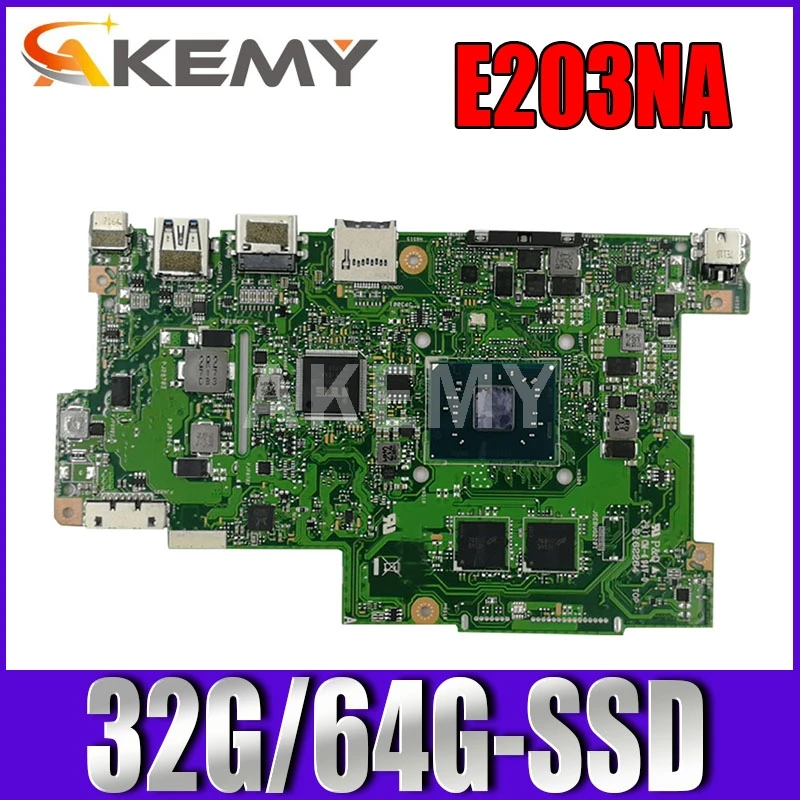 Материнская плата Akemy для Asus E203N E203NA E203NAS E203NAH E203M E203MA Laotop Материнская плата 32G / 64G-SSD
Материнская плата Akemy для Asus E203N E203NA E203NAS E203NAH E203M E203MA Laotop Материнская плата 32G / 64G-SSD