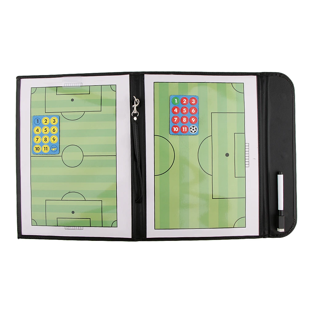 Portable A4 Leather Football Magnet Tactics Coaches Boards with Erasable Pen
Portable A4 Leather Football Magnet Tactics Coaches Boards with Erasable Pen