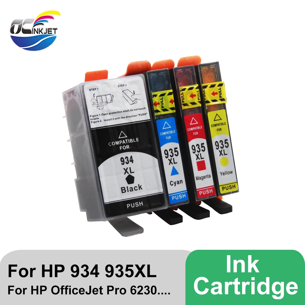 Набор чернильных картриджей для HP 934XL 935XL с чипом, совместимых с HP OfficeJet Pro 6230 6830 e-ALL-in-One 6815 e-AiO
Набор чернильных картриджей для HP 934XL 935XL с чипом, совместимых с HP OfficeJet Pro 6230 6830 e-ALL-in-One 6815 e-AiO