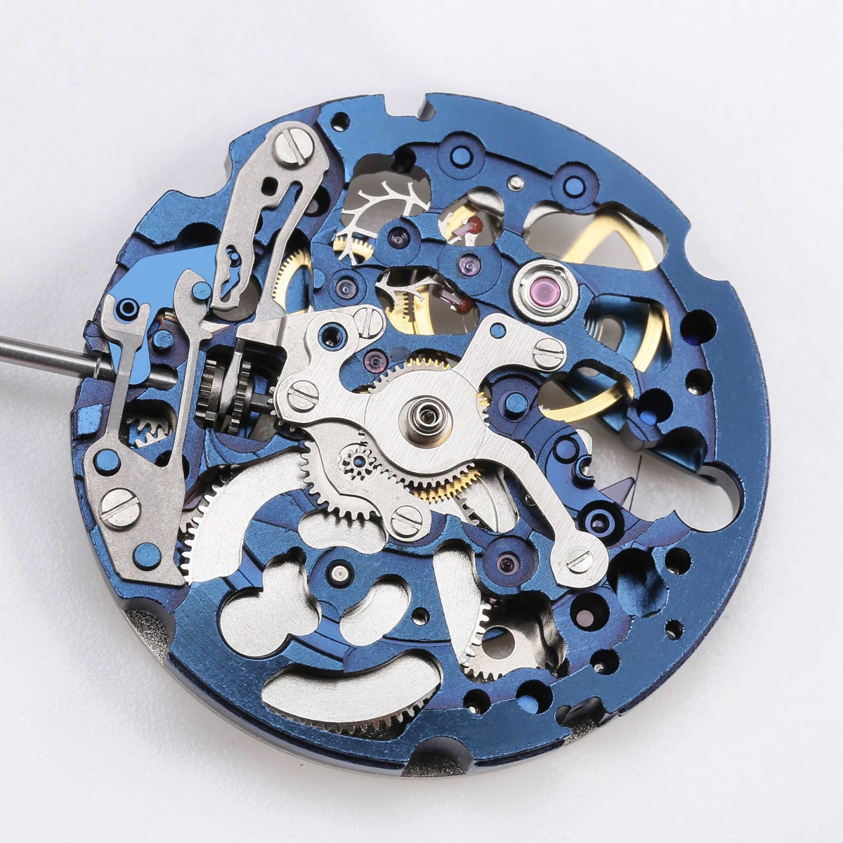 

8N24 Japan Skeleton Mechanical Movement 21 Jewels Automatic Self-winding Movement Steel Silver Customize Watch Replace Parts