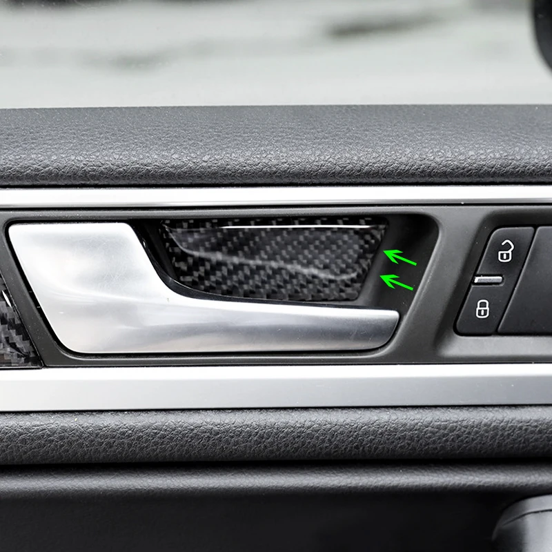 Автомобильная накладка на дверную панель из углеродного волокна чашу для VW Touareg