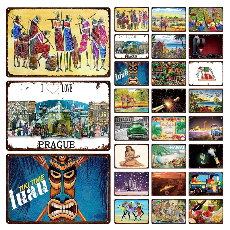 Vacation Style Metal Plaque Hawaiian Thailand Resort Natural Scenery And Folk Dance Retro Decorative Iron Painting Tin Sign
Vacation Style Metal Plaque Hawaiian Thailand Resort Natural Scenery And Folk Dance Retro Decorative Iron Painting Tin Sign