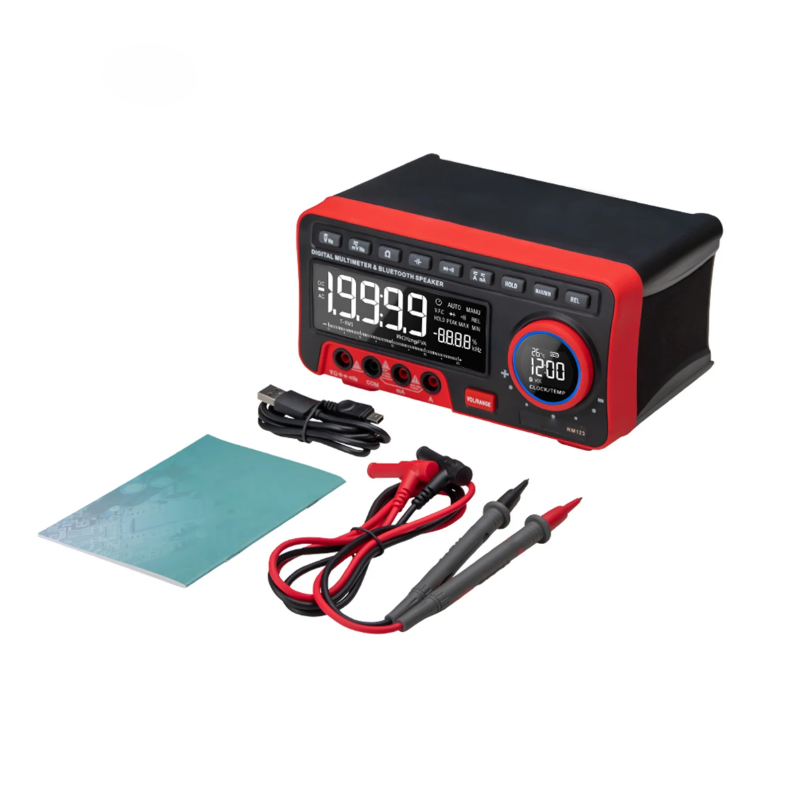 

AN888S LCD Display Bench Type Digital Multimeters Volt Amp Ohm Capacitance Hz 19999 Counts Automatic Range Tester High-Accuracy