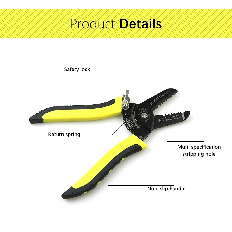 Crimper Cable Cutter Automatic Wire Stripper Multifunctional Stripping Tools Crimping Pliers
Crimper Cable Cutter Automatic Wire Stripper Multifunctional Stripping Tools Crimping Pliers
