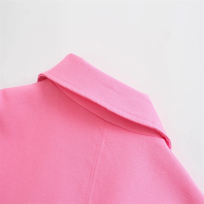 Za Casual Office V-neck Long Suits Dress Short Sleeve Lapel Belt Decoration Hidden Button Suits Front Big Pocket Fashion Suits
Za Casual Office V-neck Long Suits Dress Short Sleeve Lapel Belt Decoration Hidden Button Suits Front Big Pocket Fashion Suits