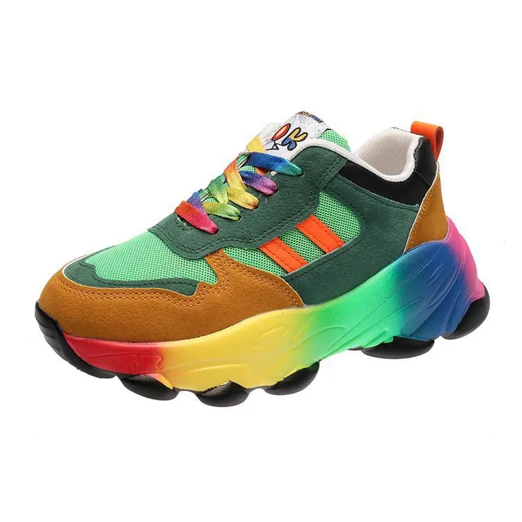 Autumn women's shoes large size lace-up mesh cloth color matching casual platform platform platform sports shoes chaussure femme
Autumn women's shoes large size lace-up mesh cloth color matching casual platform platform platform sports shoes chaussure femme