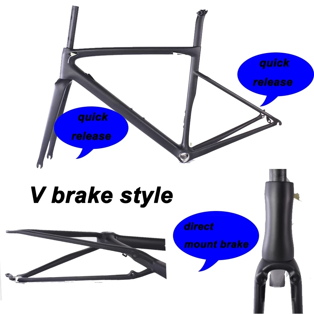 carbon frame customize logo V brake Disc brake road bike frame T1000 carbon fiber frame bicycle cadre
carbon frame customize logo V brake Disc brake road bike frame T1000 carbon fiber frame bicycle cadre