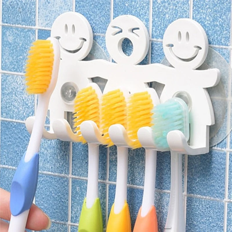 Toothbrush Holder Wall Mounted Suction Cup 5 Position Cute Cartoon Smile Bathroom Sets
Toothbrush Holder Wall Mounted Suction Cup 5 Position Cute Cartoon Smile Bathroom Sets