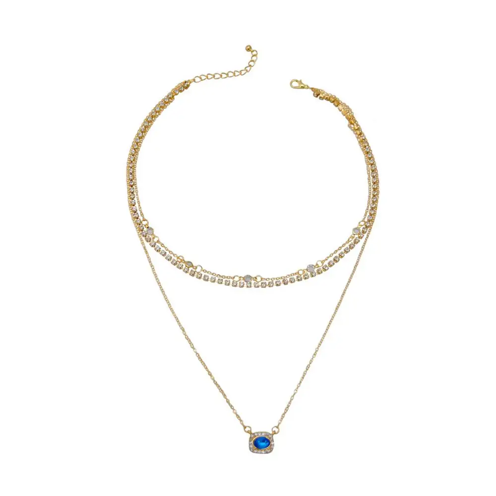Multilayer Blue Crystal Pendant Necklace for Women Fashion Rhinestone Shine Star Jewelry Choker Statement Valentine's Day Gift
Multilayer Blue Crystal Pendant Necklace for Women Fashion Rhinestone Shine Star Jewelry Choker Statement Valentine's Day Gift