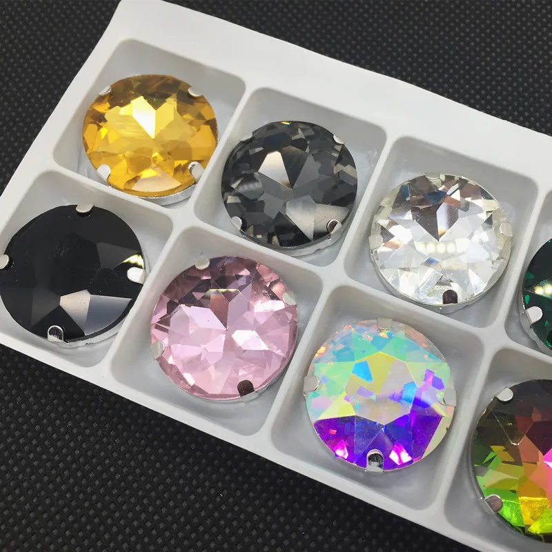 7pcs Sew On Glass Crystal Round Baoshihua With Claw Rhinestone Multi Colors 27mm Sew-on Stone Flat Top
7pcs Sew On Glass Crystal Round Baoshihua With Claw Rhinestone Multi Colors 27mm Sew-on Stone Flat Top