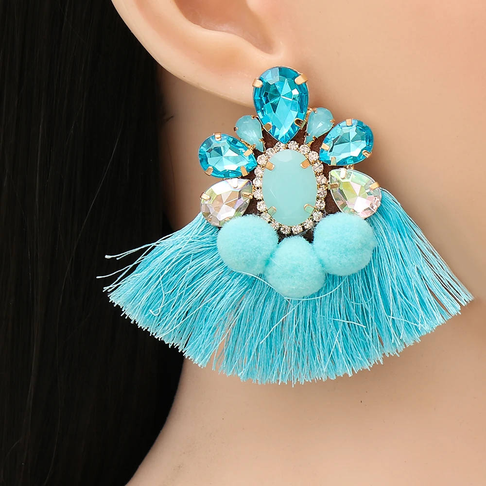 Wholesale New Colorful Tassel Earrings Boho Women Oorbellen Crystal Vintage Bohemian Earrings Za Wedding Statement Jewelry 2021
Wholesale New Colorful Tassel Earrings Boho Women Oorbellen Crystal Vintage Bohemian Earrings Za Wedding Statement Jewelry 2021