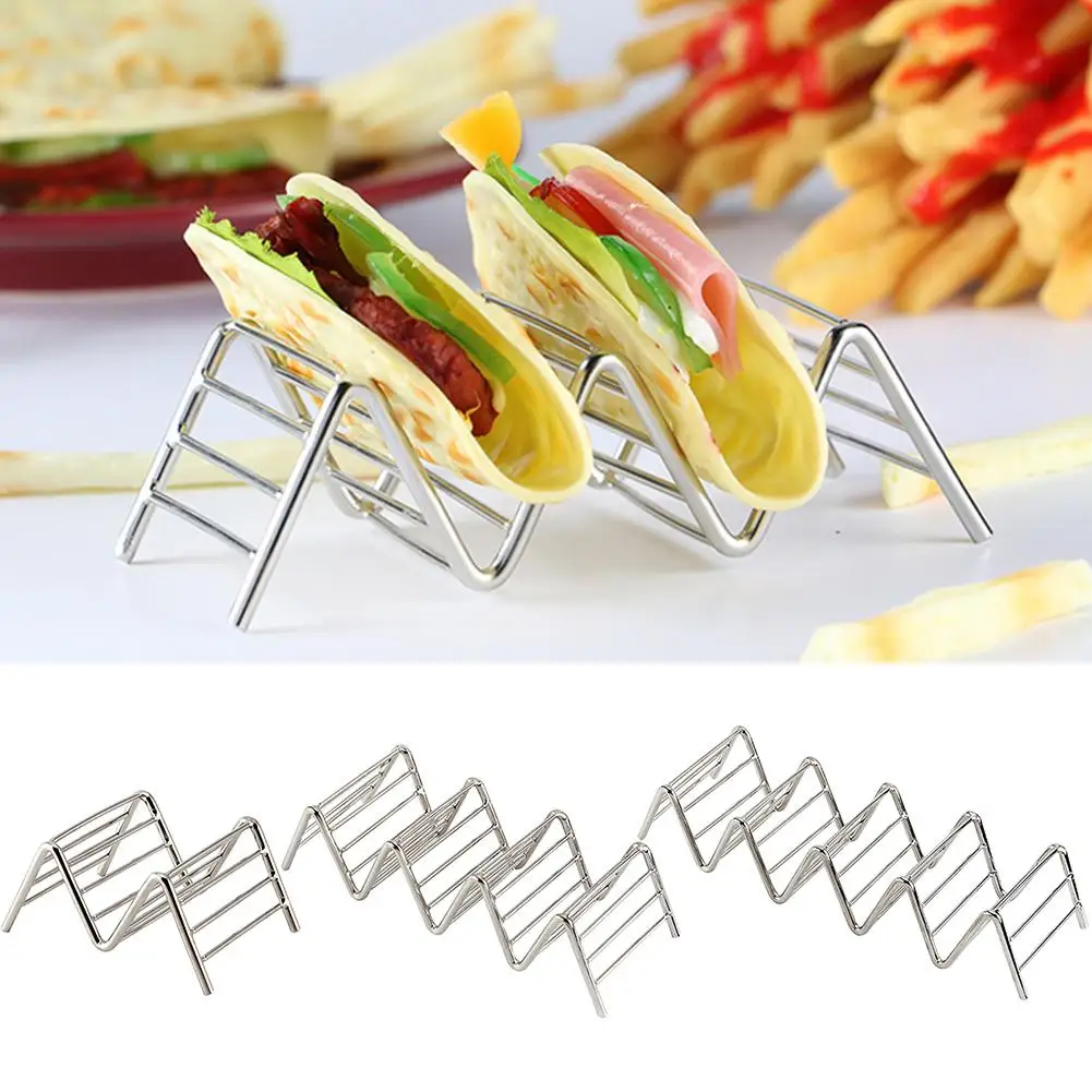 Display Stand For Pizza Stainless Steel Taco Rack Taco Holder Durable Wave Handbags Mexican Food Rack Kitchen Tools Restaurant
Display Stand For Pizza Stainless Steel Taco Rack Taco Holder Durable Wave Handbags Mexican Food Rack Kitchen Tools Restaurant