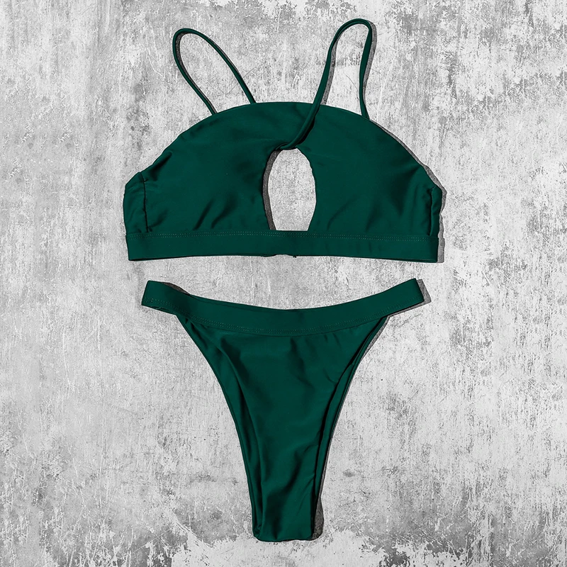ZTVitality Sexy Bikinis Solid Green Bikini 2021 Hot Sale Padded Bra Hollow Out Low Waist Swimsuit Female Swimwear Women Biquini 
ZTVitality Sexy Bikinis Solid Green Bikini 2021 Hot Sale Padded Bra Hollow Out Low Waist Swimsuit Female Swimwear Women Biquini
