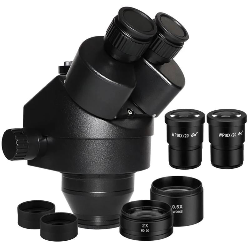 Тринокулярный микроскоп 7X-45X, 3,5x-90X, Simul-Focal, вспомогательная линза 0,5x 2.0x + зум, стереомикроскоп, головка, черный
Тринокулярный микроскоп 7X-45X, 3,5x-90X, Simul-Focal, вспомогательная линза 0,5x 2.0x + зум, стереомикроскоп, головка, черный