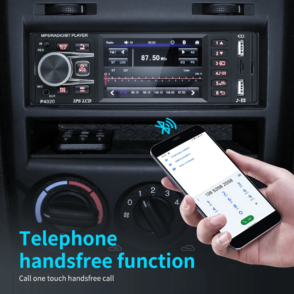 1 DIN Car Music Player 3.8 Inch IPS Touch Screen Stereo Radio USB Charging AUX TF Digital Multimedia Player Bluetooth MP5 Player
1 DIN Car Music Player 3.8 Inch IPS Touch Screen Stereo Radio USB Charging AUX TF Digital Multimedia Player Bluetooth MP5 Player