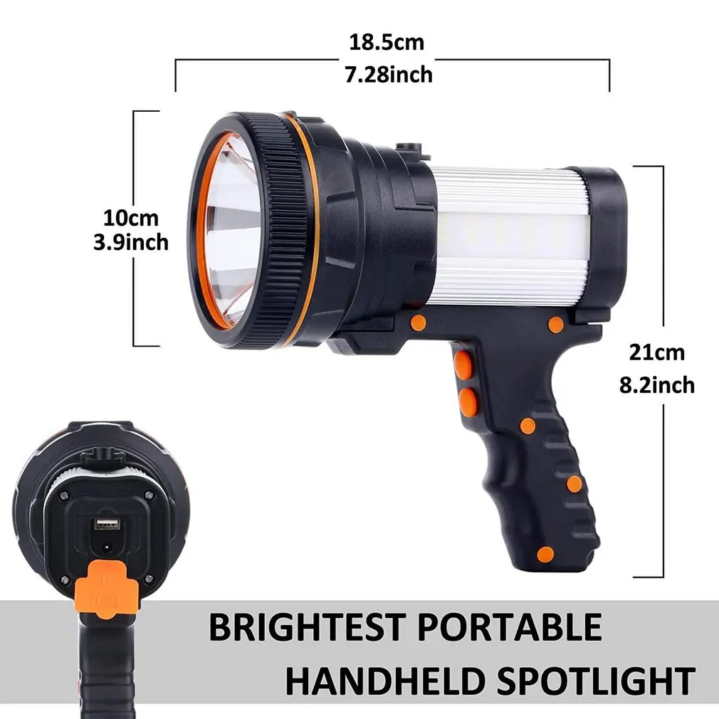 Hot Superbright Tactical Handheld Spotlight Gun Flashlight Rechargeable 18650 Battery Included 3 mode Light USB Power Charger
Hot Superbright Tactical Handheld Spotlight Gun Flashlight Rechargeable 18650 Battery Included 3 mode Light USB Power Charger