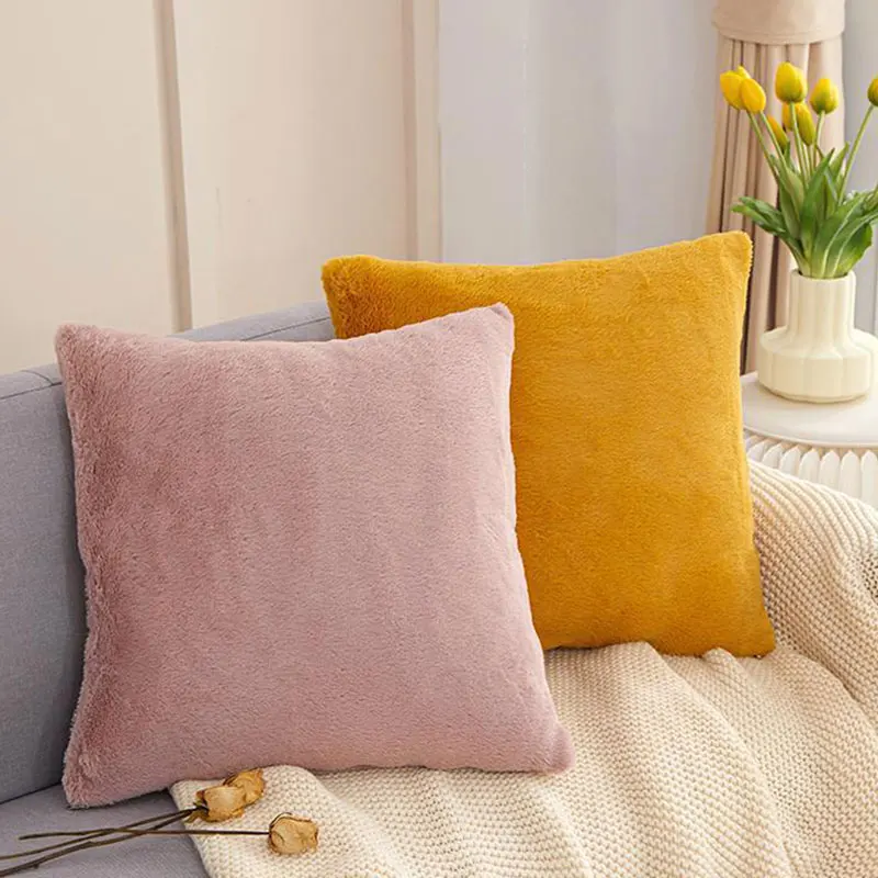 Plush Pillowcase Solid Color Pillowcases Soft Cushion Cover Modern Household Items Rabbit Fur Throw Pillowcases Home Decorative
Plush Pillowcase Solid Color Pillowcases Soft Cushion Cover Modern Household Items Rabbit Fur Throw Pillowcases Home Decorative