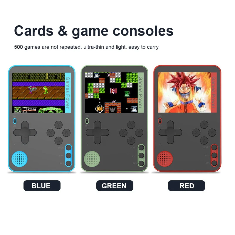 Portable Handheld Game Console Built-in 500 Classic 8 Bit Games Retro Video Game Console 2.4 Inch Screen For Children Best Gift
Portable Handheld Game Console Built-in 500 Classic 8 Bit Games Retro Video Game Console 2.4 Inch Screen For Children Best Gift