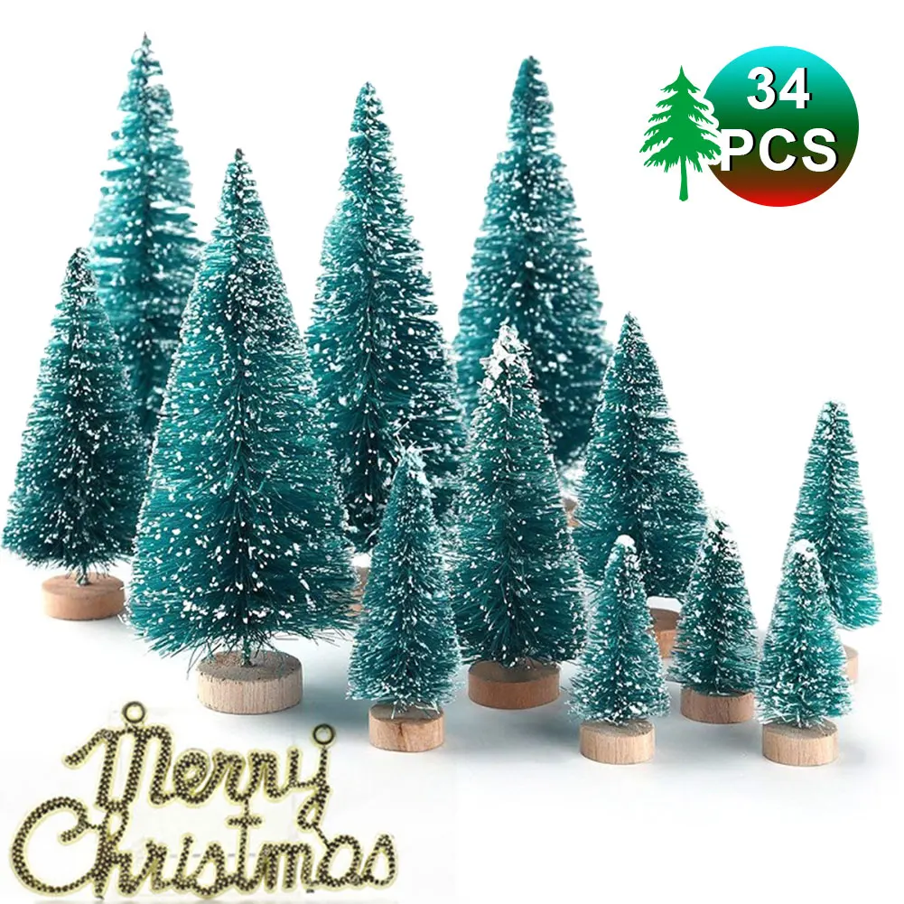 32 Pcs Miniature Christmas Tree Small Artificial Sisal Snow Landscape Architecture Trees for Christmas Crafts Tabletop Decortion
32 Pcs Miniature Christmas Tree Small Artificial Sisal Snow Landscape Architecture Trees for Christmas Crafts Tabletop Decortion
