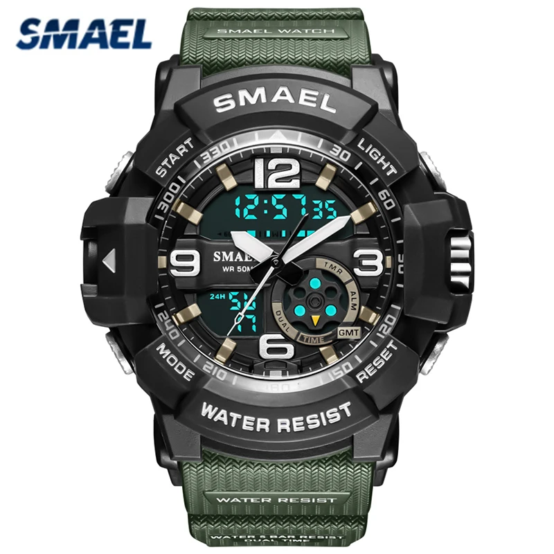 SMAEL 5Bar Waterproof Watch Led Light Digital Watches Men's Sports Alarm Dual Time Military Quartz Wristwatches Horloges Mannen
SMAEL 5Bar Waterproof Watch Led Light Digital Watches Men's Sports Alarm Dual Time Military Quartz Wristwatches Horloges Mannen