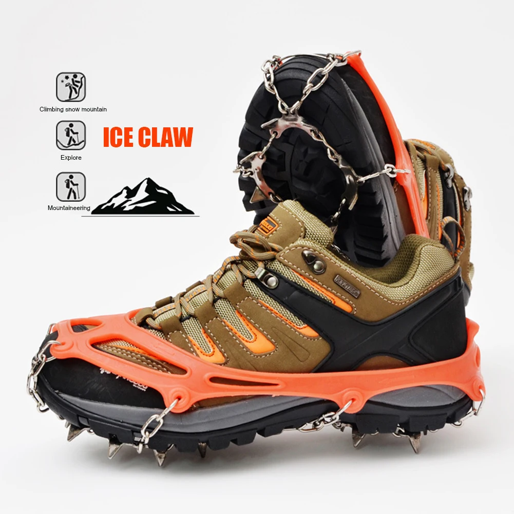 1 Pair Crampons 19 Studs Snow Ice Claw Climbing Outdoor Anti Slip Shoes Cover Travelling Easy Carrying Portable Parts
1 Pair Crampons 19 Studs Snow Ice Claw Climbing Outdoor Anti Slip Shoes Cover Travelling Easy Carrying Portable Parts