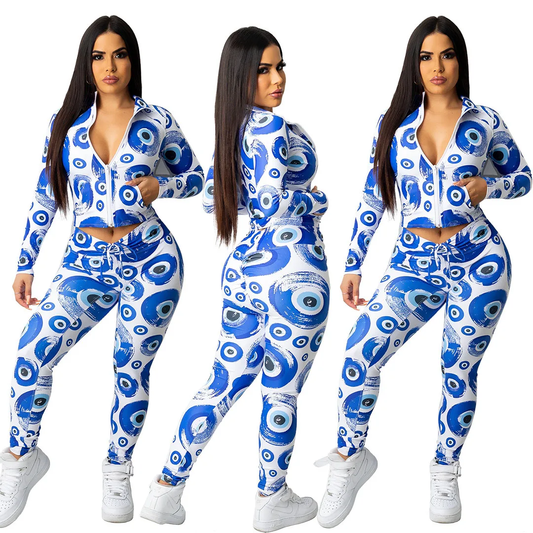 S-2xl Women New Fall Casual Holiday Style Sets Long Sleeve Stand Collar Long Pants Printed Two Piece Sets Wholesale Dropshipping
S-2xl Women New Fall Casual Holiday Style Sets Long Sleeve Stand Collar Long Pants Printed Two Piece Sets Wholesale Dropshipping