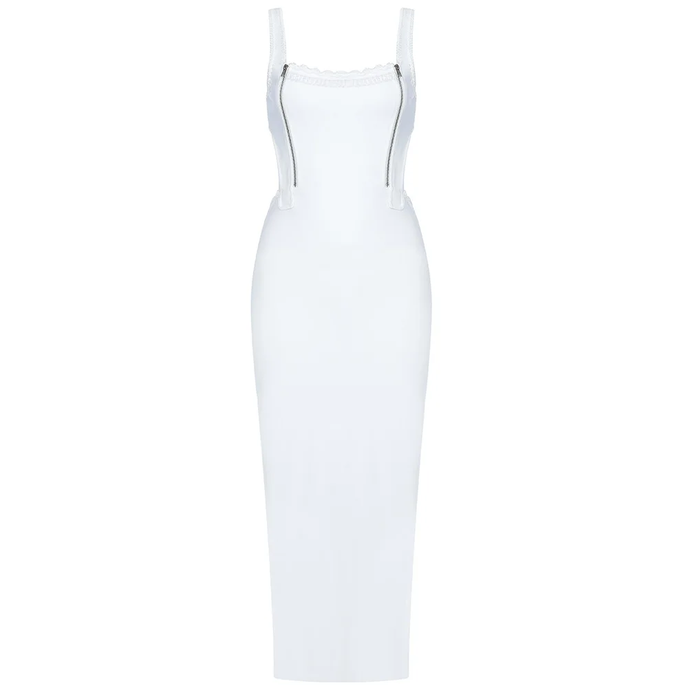 Бандажное вечернее платье Белая Летняя одежда для женщин винтажное облегающее