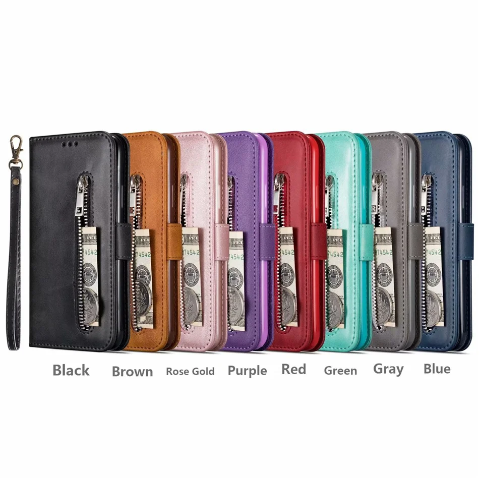 Zipper Soft Leather Wallet Case For iPhone 6 6s 7 8 Plus SE 2020 11 12 Pro Max 12 Mini X XS Max XR With Hand Rope Cover
Zipper Soft Leather Wallet Case For iPhone 6 6s 7 8 Plus SE 2020 11 12 Pro Max 12 Mini X XS Max XR With Hand Rope Cover