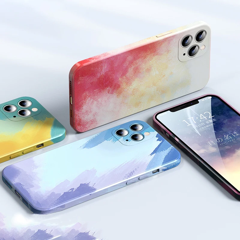 Original Liquid Silicone Case For iPhone 12 Pro Max 12 Mini Soft Cover for iPhone 11 Pro XS Max 7 8 Plus Square Watercolor Case
Original Liquid Silicone Case For iPhone 12 Pro Max 12 Mini Soft Cover for iPhone 11 Pro XS Max 7 8 Plus Square Watercolor Case