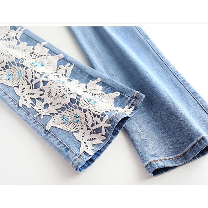 FERZIGE Women Jeans Luxury Casual Lace Beading Stretch Pants High Quality High Waisted Trousers Slim Fit Plus Size Pants Female
FERZIGE Women Jeans Luxury Casual Lace Beading Stretch Pants High Quality High Waisted Trousers Slim Fit Plus Size Pants Female