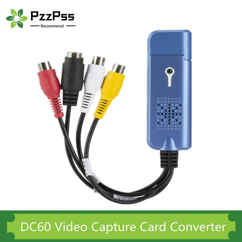 USB-адаптер PzzPss для захвата аудио и видео VHS DC60 - купить по выгодной цене |