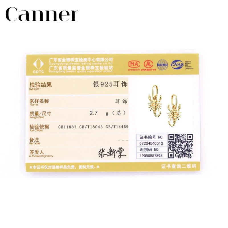 Canner 925 Sterling Silver Earrings For Women 2020 Scorpio Creative Earrings Fine Jewelry Brincos Kolczyki Damskie pendientes W5
Canner 925 Sterling Silver Earrings For Women 2020 Scorpio Creative Earrings Fine Jewelry Brincos Kolczyki Damskie pendientes W5