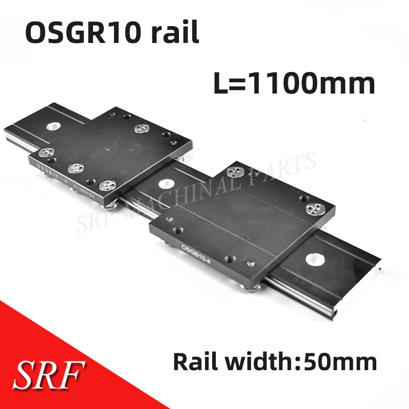 Роликовая Направляющая шириной 50 мм, линейная направляющая OSGR10 L = 1100 мм, линейная направляющая движения с линейным подшипником OSGB10 для маши...
