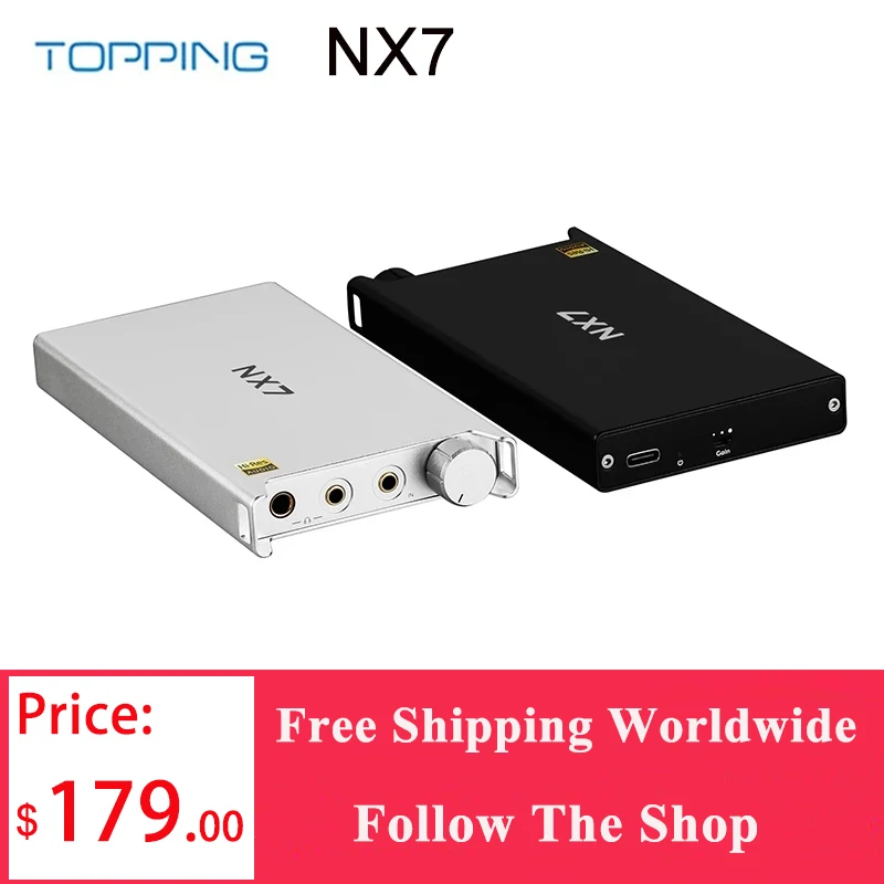 TOPPING NX7 Portable NFCA Headphone Amplifier 1400mW Output Power with 3.5mm 4.4mm Port 20H Battery Life
TOPPING NX7 Portable NFCA Headphone Amplifier 1400mW Output Power with 3.5mm 4.4mm Port 20H Battery Life