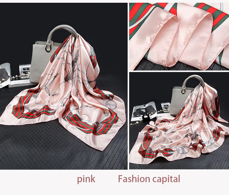 2020 new big square scarf for women summer silk Stewardess scarf for Mother's Day