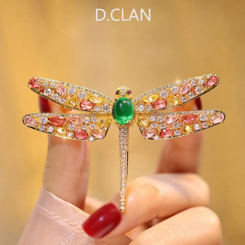 Fashion Jewelry Green Chalcedony Color Zircon Dragonfly Brooch Gold Plated Fashion Clothing Accessories Coat Pin Gift for Women
Fashion Jewelry Green Chalcedony Color Zircon Dragonfly Brooch Gold Plated Fashion Clothing Accessories Coat Pin Gift for Women