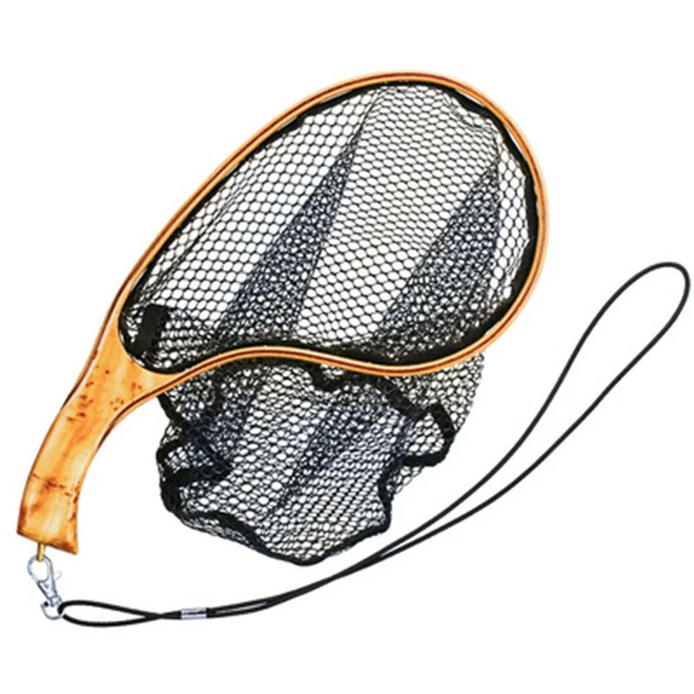 Portable Fly Fishing Net Landing Catch And Release Net Wooden Frame For Trout Gold Camphor Wood Handle With Missed Rope Tackle
Portable Fly Fishing Net Landing Catch And Release Net Wooden Frame For Trout Gold Camphor Wood Handle With Missed Rope Tackle