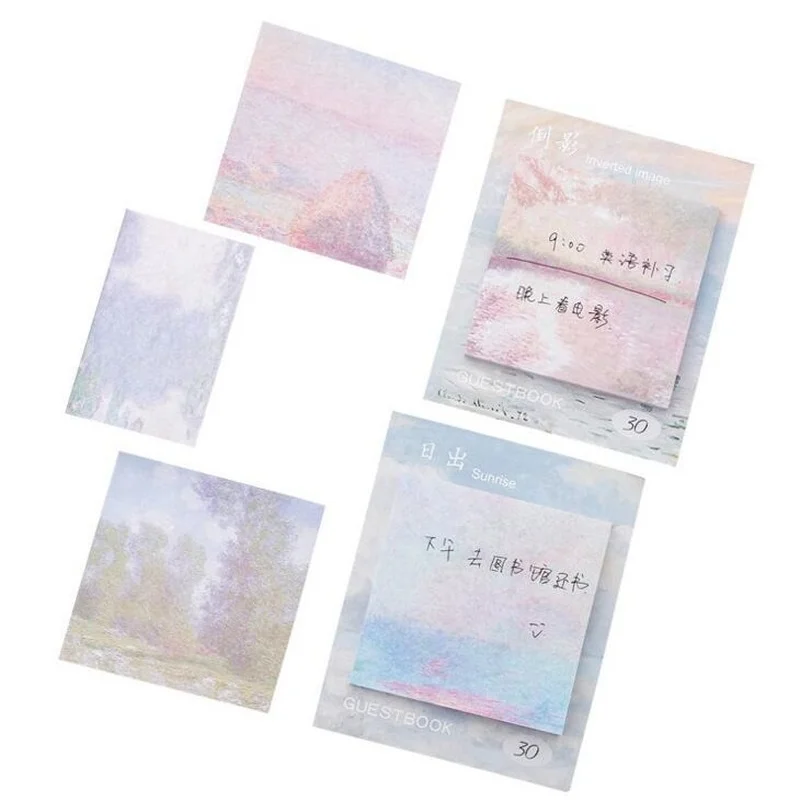 New Creative Oil Painting Square Notes Self Adhesive Memo Pad Planner Stickers Students Can Tear Off Messages Notes
New Creative Oil Painting Square Notes Self Adhesive Memo Pad Planner Stickers Students Can Tear Off Messages Notes