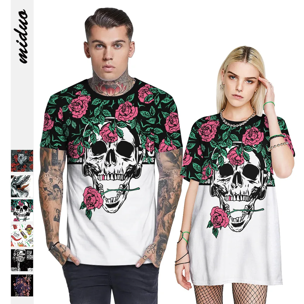 New Summer Halloween Skull Prints Casual Fitness Gym Sport Short Sleeve Women Femme T Shirt Tops Tees Men Lover Graphic T-Shirts
New Summer Halloween Skull Prints Casual Fitness Gym Sport Short Sleeve Women Femme T Shirt Tops Tees Men Lover Graphic T-Shirts