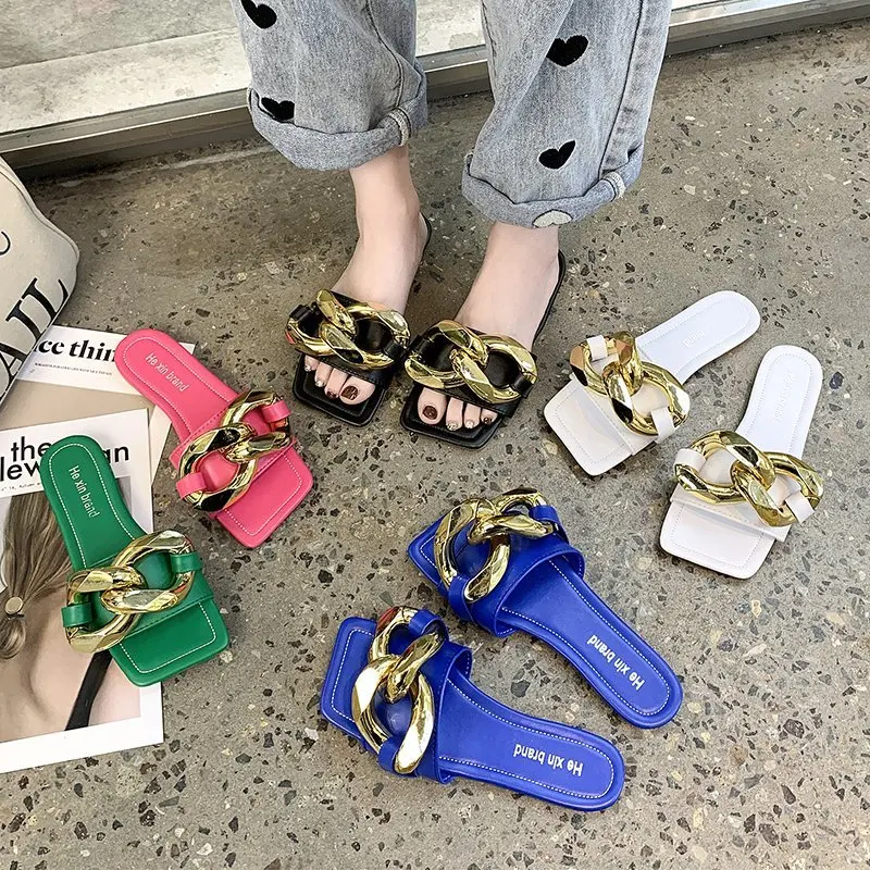 Low Beach Shoes Square Toe Woman's Slippers Rivet Slides Fashion Sabot 2021 Flat Luxury Soft Summer PU Metal Decoration Rubber
Low Beach Shoes Square Toe Woman's Slippers Rivet Slides Fashion Sabot 2021 Flat Luxury Soft Summer PU Metal Decoration Rubber