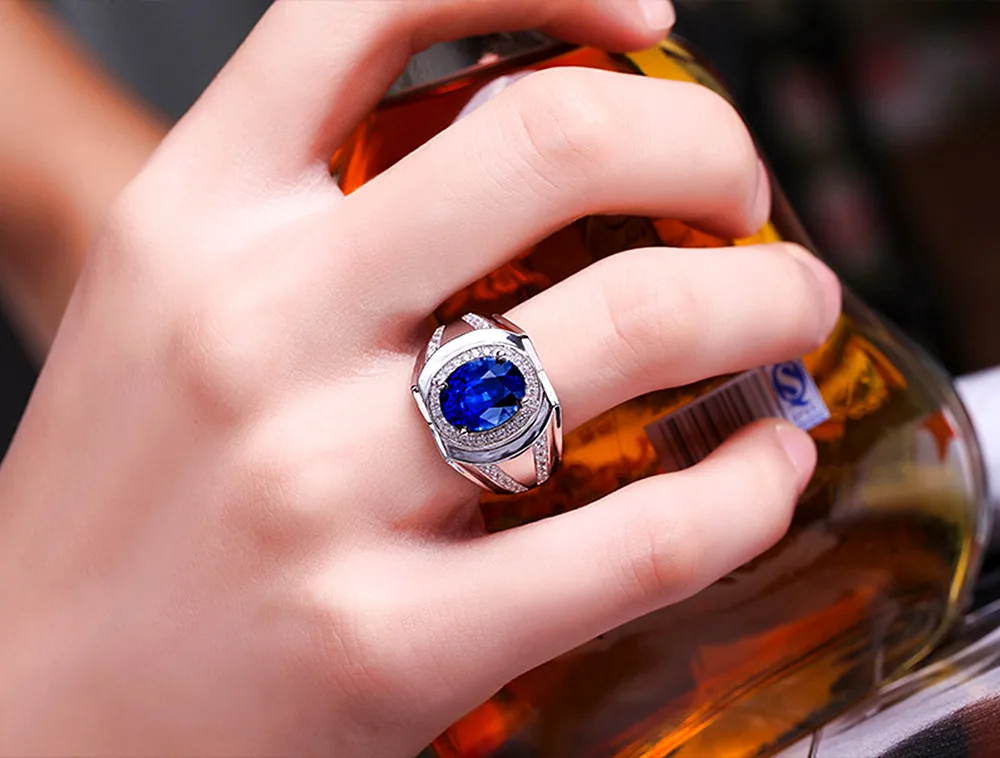 Sapphire Gemstones Blue Crystal Rings For Men Women Zircon Diamonds White Gold Silver Color Argent Jewelry Bijoux Band Gifts
Sapphire Gemstones Blue Crystal Rings For Men Women Zircon Diamonds White Gold Silver Color Argent Jewelry Bijoux Band Gifts