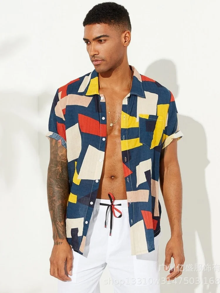 Новая мужская летняя пляжная рубашка QIWN с принтом в европейском и американском стиле с коротким рукавом мужская рубашка с принтом четыре цв...
Новая мужская летняя пляжная рубашка QIWN с принтом в европейском и американском стиле с коротким рукавом мужская рубашка с принтом четыре цв...