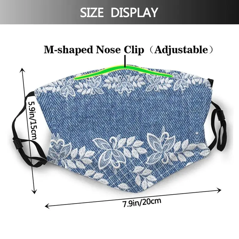 Denim And Lace Lace Making Face Mask Unisex Adult Dustproof Jeans Texture Mask with Filters Protection Respirator Mouth Muffle
Denim And Lace Lace Making Face Mask Unisex Adult Dustproof Jeans Texture Mask with Filters Protection Respirator Mouth Muffle