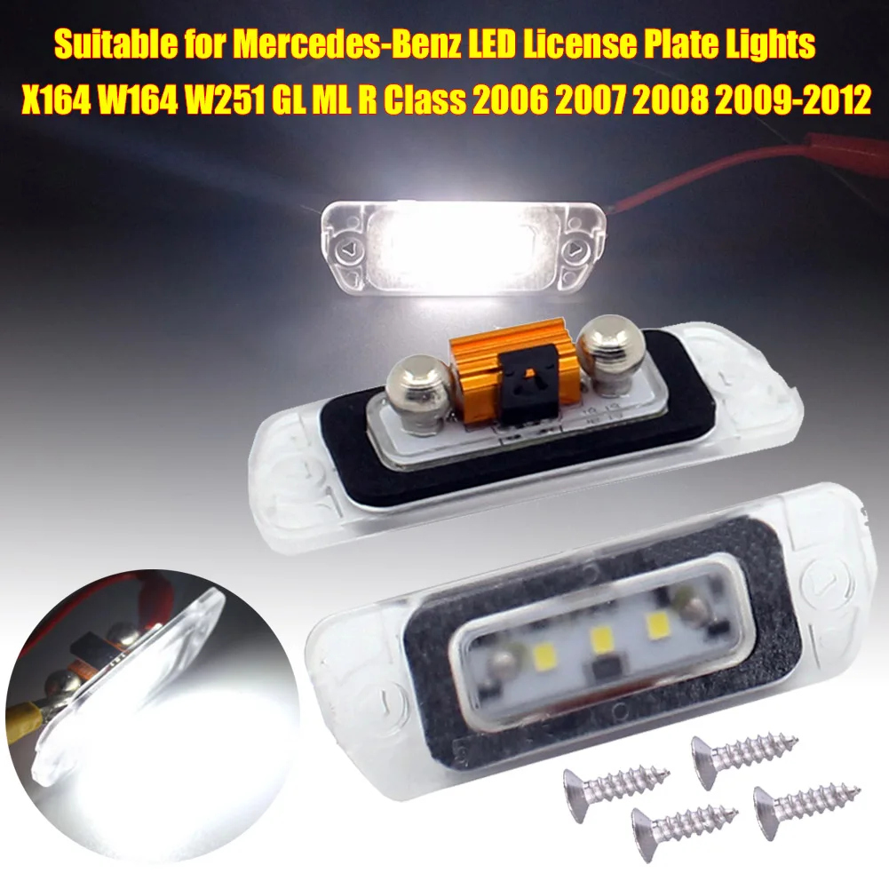 2pcs LED License Plate Lights Suitable For Mercedes-Benz X164 W164 W251 GL ML R Class 2006 2007 2008 2009-2012
2pcs LED License Plate Lights Suitable For Mercedes-Benz X164 W164 W251 GL ML R Class 2006 2007 2008 2009-2012
