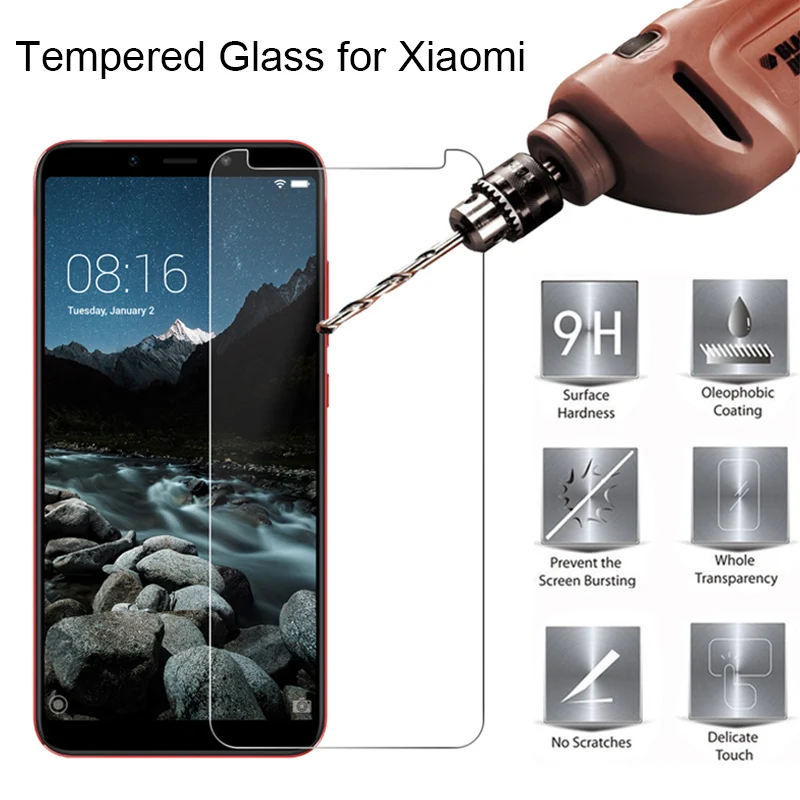 9H Tempered Glass for Xiaomi Redmi 4X 5A 6A 6 Pro HD Screen on Note 2 3 Film Prime 5 | Мобильные телефоны и аксессуары
