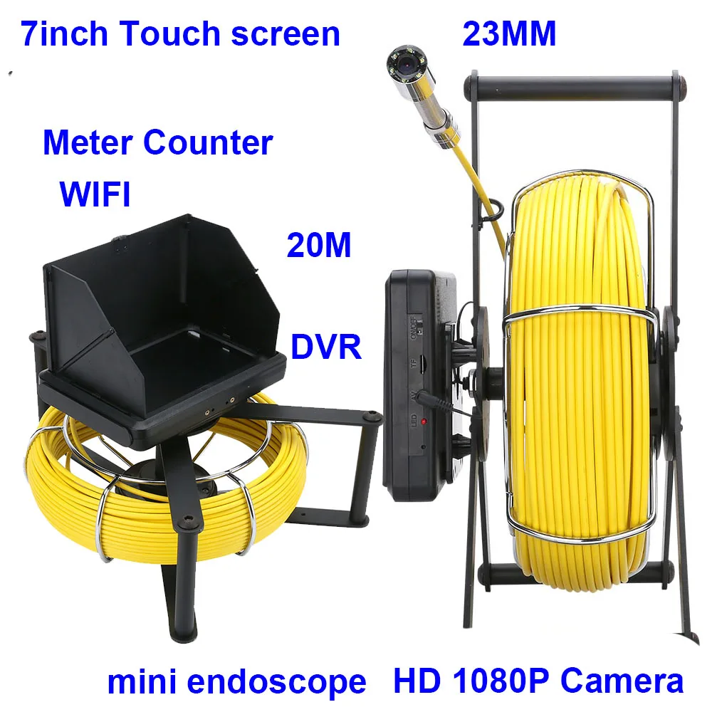 F9600A Sewer Camera 20M Pipe Pipeline Inspection Camera 7 Inch Color LCD Monitor Pipe Inspection Equipment IP68 Borescope
F9600A Sewer Camera 20M Pipe Pipeline Inspection Camera 7 Inch Color LCD Monitor Pipe Inspection Equipment IP68 Borescope