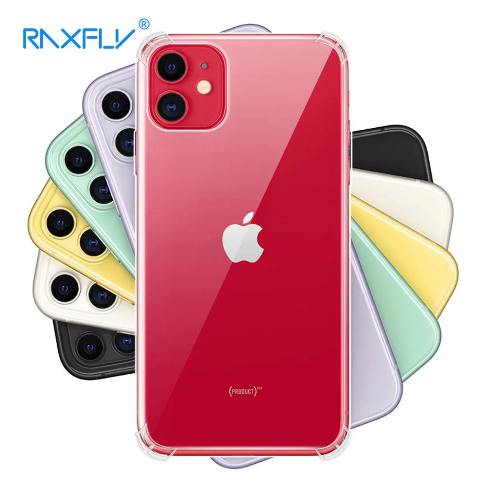 Роскошный Ударопрочный силиконовый чехол RAXFLY для iPhone 11 Pro MAX 6 6S 7 8 Plus X XS XR
