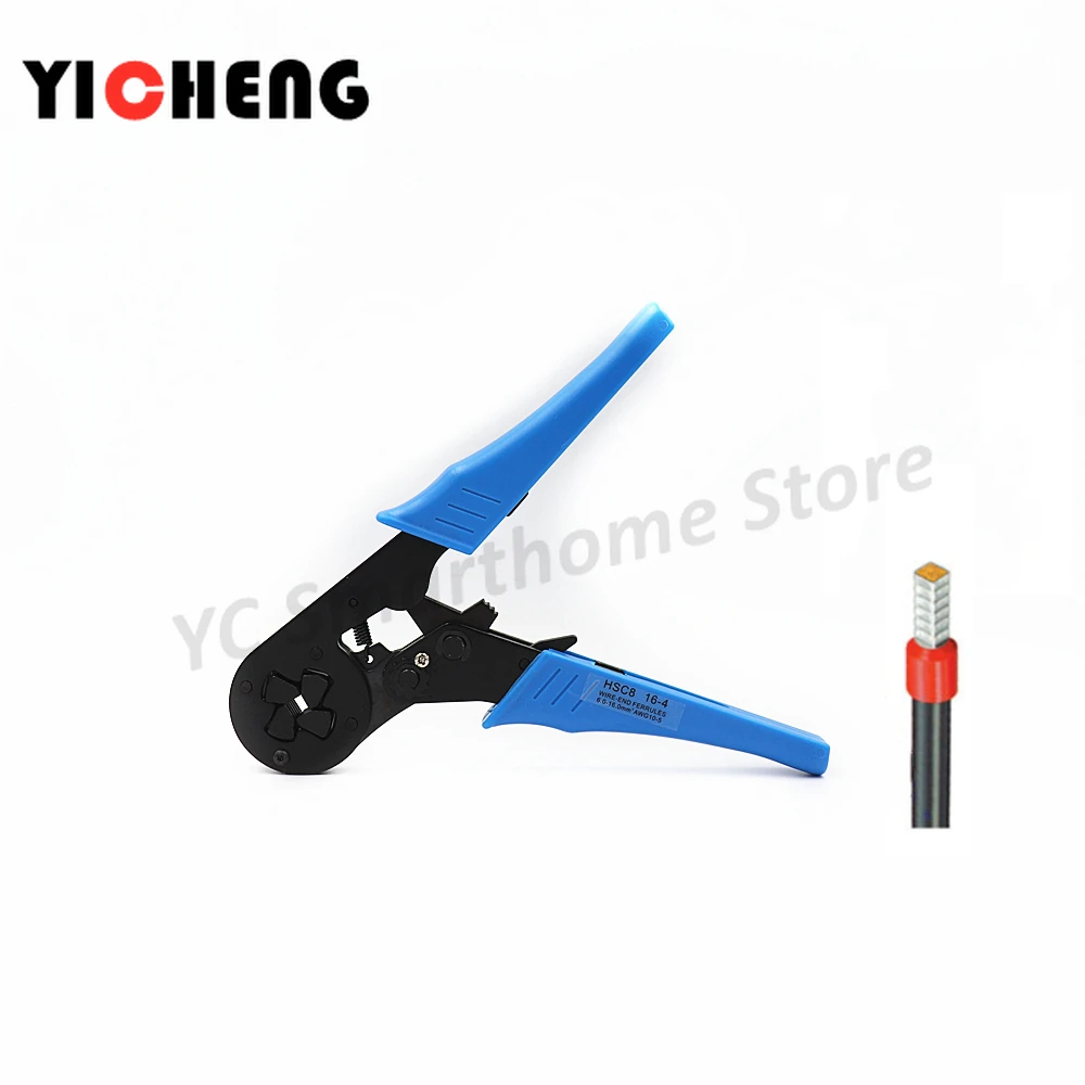 HSC8 16-4 9" European Ratchet Crimper Terminal Crimp Pliers Hardware Tools 6-16mm2 AWG10-5
HSC8 16-4 9" European Ratchet Crimper Terminal Crimp Pliers Hardware Tools 6-16mm2 AWG10-5